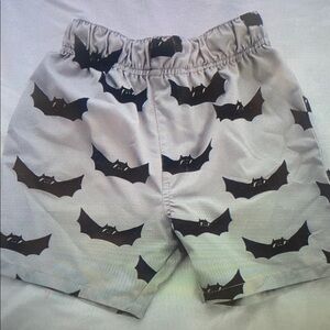 Kids Swim Trunks with Bat Print